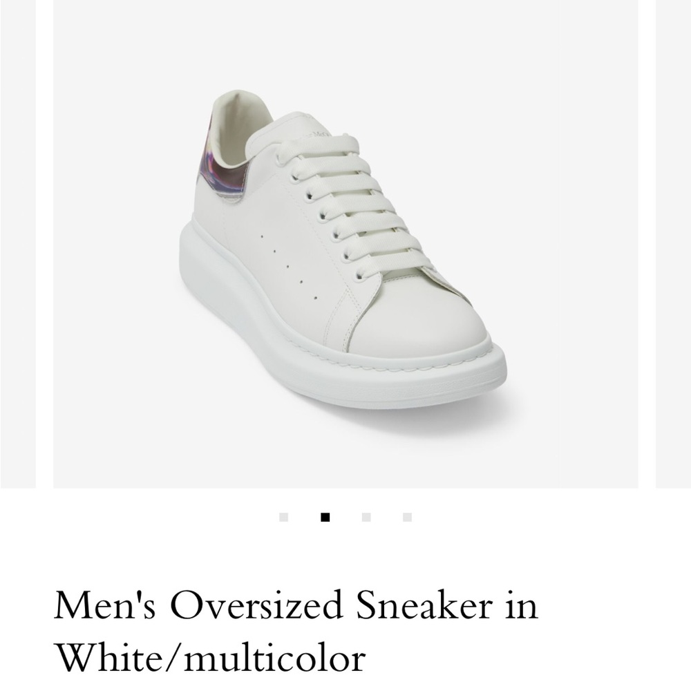 NIB Alexander McQueen Larry Leather Sneakers (41) White/Multi